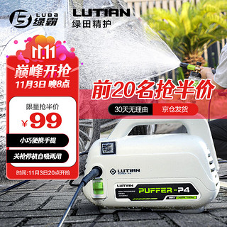 LUBA 绿霸 高压洗车机家用清洗机洗车水枪神器220V河豚P4基础版