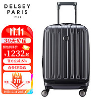 DELSEY 戴乐世 拉杆箱行李箱登机箱外置仓男女大容量 20英寸 石墨色 2071