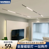 NAMEEK＇S 磁吸轨道灯预埋款嵌入式暗藏无主灯照明客厅无边框线形灯过道家用