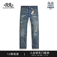 RRL 男装 23年秋Hawley直筒版型镶边棉质牛仔裤RL92488