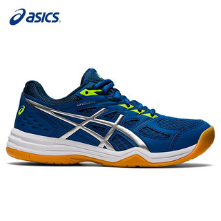 亚瑟士（ASICS）羽毛球鞋运动鞋乒乓球儿童男女耐磨防滑UPCOURT 5 GS室内综合训练 蓝色/1074A027-405(U4) 33.5（210mm）