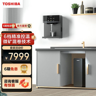 TOSHIBA 东芝 壁挂式管线机家用净水器伴侣 全管路杀菌 壁挂式饮水机组套 TG-12+TFC800