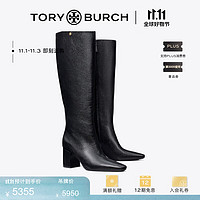 TORY BURCH 羊皮革方跟骑士长靴 154529 黑色 006 5.5  36