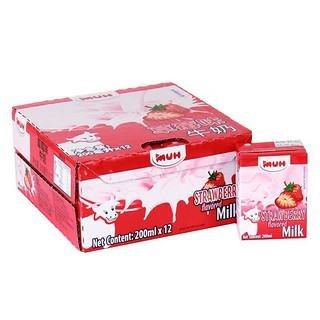 MUH 甘蒂牧场 德国进口牛奶草莓口味学生早餐奶 草莓味牛奶6连盒
