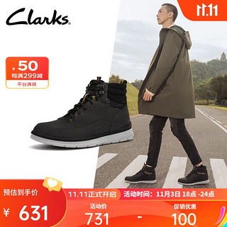 Clarks 其乐 布莱森登山系列男士经典登山靴休闲保暖 灰色261645747