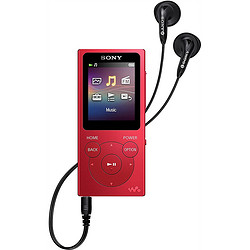 SONY 索尼 NW-E394 MP3随身听数字音乐播放器旅行便携学生 带调频收音机 红色