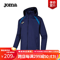 JOMA运动外套男女风雨衣款梭织连帽防风衣防水足球训练服运动服 藏青 4XL/195