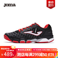 JOMA专业排球鞋男羽毛球鞋室内外防滑耐磨减震网球鞋乒乓球运动鞋 黑红 43