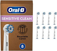 Oral-B 欧乐-B 欧乐B EB60 采用超薄刷毛技术的灵敏清洁刷头，提供较温和的清洁，8 件