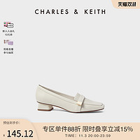 CHARLES & KEITH CHARLES＆KEITH春夏女鞋CK1-60580198金属方头乐福鞋