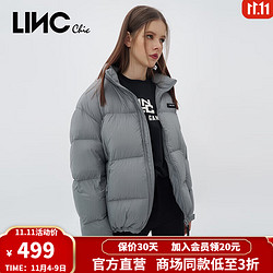 LINC Chic 金羽杰 秋冬季90鹅绒服女短款宽松休闲新潮羽绒面包服男女同款N22801501