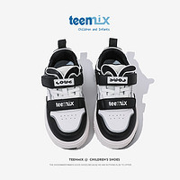 TEENMIX 天美意 童鞋儿童板鞋小童宝宝休闲鞋防滑儿童运动鞋子 黑色 33码