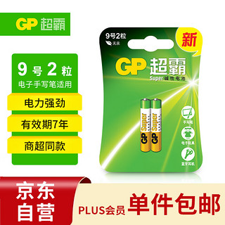 GP 超霸 电池 GPPCA025A042 9号碱性电池 1.5V 2粒装