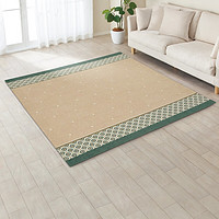 NITORI宜得利家居 客厅入户家用地板保护垫地毯 古典吉欧 深米色 185x185cm