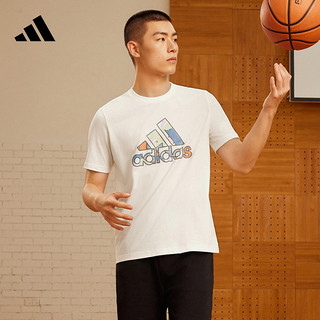 adidas 阿迪达斯 官方男装新款篮球运动上衣圆领短袖T恤HS4332