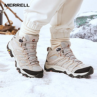 MERRELL 迈乐 户外徒步鞋男女款MOAB3MID WP中帮防水透气防滑登山鞋 J036330白灰黑（女款） 37