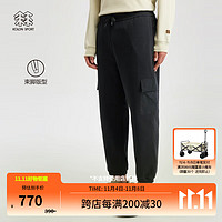 KOLON SPORT/可隆长裤 男子户外运动休闲露营徒步束脚裤子【】 LHLP3AT575-BK 黑 3XL