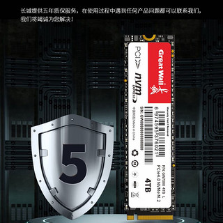 Great Wall 长城 1TB SSD固态硬盘 M.2接口(NVMe协议) PCIe4.0x4 读速高达7400MB/s GW7000系列