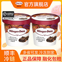 哈根达斯 巧克力冰淇淋392g*2杯威夷果仁味法国进口包邮雪糕冷饮