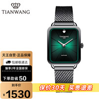 天王(TIAN WANG)手表女 随行系列钢带石英时尚女表专柜同款绿色MS31227B.B.E