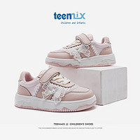 天美意（TEENMIX）天美意童鞋女童鞋子秋季宝宝板鞋防滑儿童运动鞋大童潮 粉色 37码