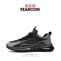 YEARCON 意尔康 男鞋运动鞋2023秋季新款爆米花软底潮男时尚跑鞋男士老爹鞋