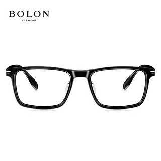 暴龙（BOLON）近视眼镜框 黑色时尚方框男士商务眼镜架 可配近视镜片 BJ3177 B10-亮黑色