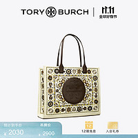 TORY BURCH ELLE中号气球印花手提托特包女包 146967 象牙白双鱼图案 250 OS