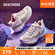 SKECHERS 斯凯奇 休闲鞋男女加绒保暖老爹鞋轻便复古运动鞋 8730057-粉红色/灰色/PKGY 37