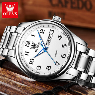 OLEVS 欧利时 瑞士认证品牌手表原装石英机芯男士手表夜光防水简约气质男士国表
