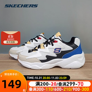 SKECHERS 斯凯奇 女鞋子 2023秋新款潮流运动鞋厚底熊猫鞋耐磨老爹鞋低帮休闲鞋