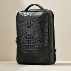 robertadicamerino诺贝达出游旅行街拍鳄鱼纹背包男时尚双肩背包15寸