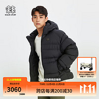 KOLON SPORT/可隆羽绒服 男子户外运动重量鹅绒服 黑色BK 185/2XL