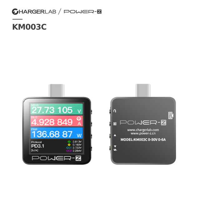 POWER-Z 炬为ChargerLAB POWER-Z 240W PD3.1、UFCS协议usb测试仪KM003C电压表 Km003C主机