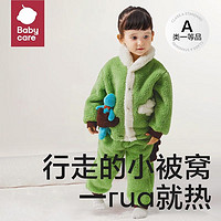 babycare bc babycare儿童家居服套装秋冬珊瑚绒女童加厚保暖可爱男童宝宝睡衣 阿普莉莫兔 80cm