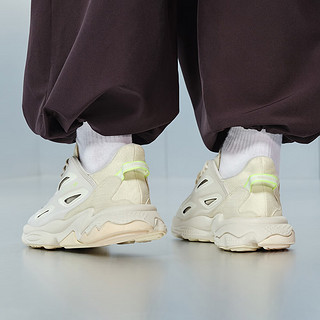 adidas阿迪达斯三叶草OZWEEGO CELOX男女经典运动复古老爹鞋 米色/荧光绿 42.5(265mm)