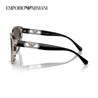 阿玛尼EMPORIO ARMANI太阳镜女款墨镜蝶形渐变色眼镜0EA4214U 渐变灰色镜片/亮黑镜腿605811 54
