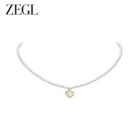 ZENGLIU 锁骨链 贝壳珍珠项链
