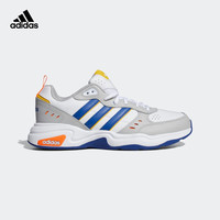 阿迪达斯 adidas官方轻运动STRUTTER男女实用舒适休闲复古老爹鞋 白色/灰色/皇家蓝/金色 36(220mm)
