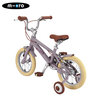 m-cro 迈古 micro儿童自行车14寸/16寸单车3岁-6岁-8岁男女童带辅助轮 石楠花紫-14寸
