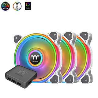 Thermaltake 曜越 Tt（Thermaltake）Riing Quad 12 LED RGB 机箱水冷风扇 白色（12cm风扇