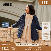 AIGLE艾高20WR防泼水户外保暖白鹅绒羽绒服女士外套 帝国深蓝 AR443 36