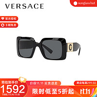 VERSACE（范思哲）【冬】太阳镜长方形女时尚墨镜眼镜0VE4405 深灰色镜片/黑色镜腿GB1/87 54