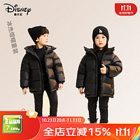 Disney 迪士尼 新款儿童羽绒服黑金亲子装身高155-165CM