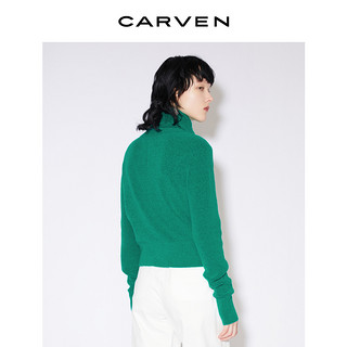 CARVEN 卡纷 女士高领针织衫 6232V2404602 绿色 XL