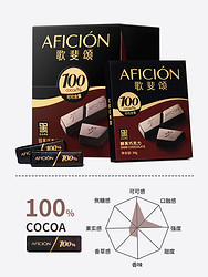 AFICIÓN 歌斐颂 纯黑巧克力100%无添加蔗糖纯可可脂苦烘焙运动零食