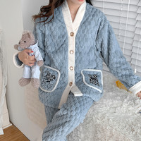 珊瑚绒月子服秋冬季纯棉产后11月份哺乳睡衣春秋产妇加绒加厚