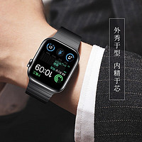 PLUS会员：PHILIPS 飞利浦 苹果手表表带iwatch链式金属不锈钢表带apple watch S8/7/9Ultra2 49/45/44/42MM