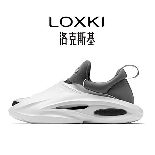 LOXKI（洛克斯基）休闲鞋男潮流户外机能风一鞋三穿 ALPHA ITERATION Z 月光白 45