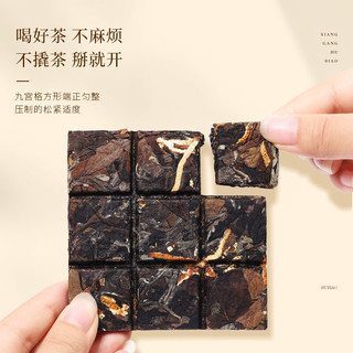 Tiger Mark 虎标茶 虎标新会陈皮白茶福鼎老白茶寿眉小方片茶便携茶饼 茶叶铁盒装50g